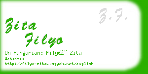zita filyo business card
